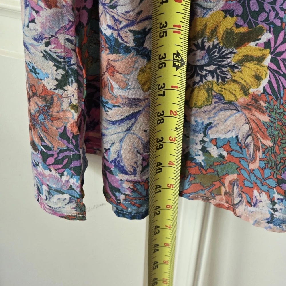 Anthropologie Akemi + Kin Floral Sheer Midi Floral Dress Medium - Picture 4 of 9